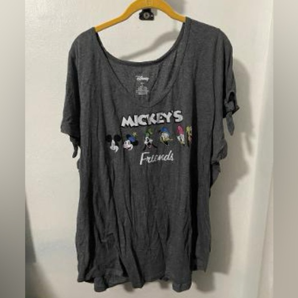 Torrid Gray Mickey & Friends Short Sleeve Tee